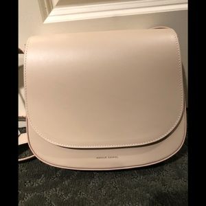 NWT MANSUR GAVEL CALF CROSSBODY NATURAL color